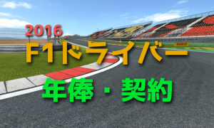 F1ドライバーの年俸・契約【2016年】